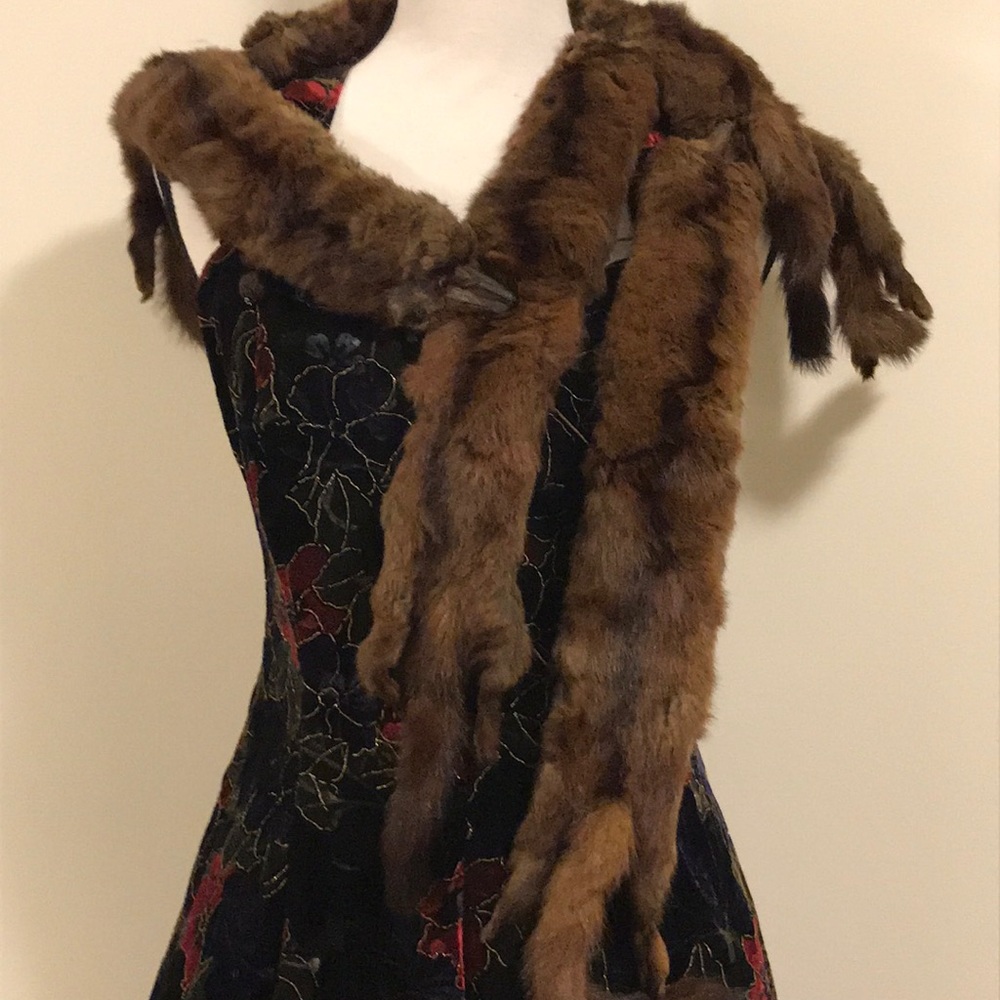VINTAGE  mink pelt stole
